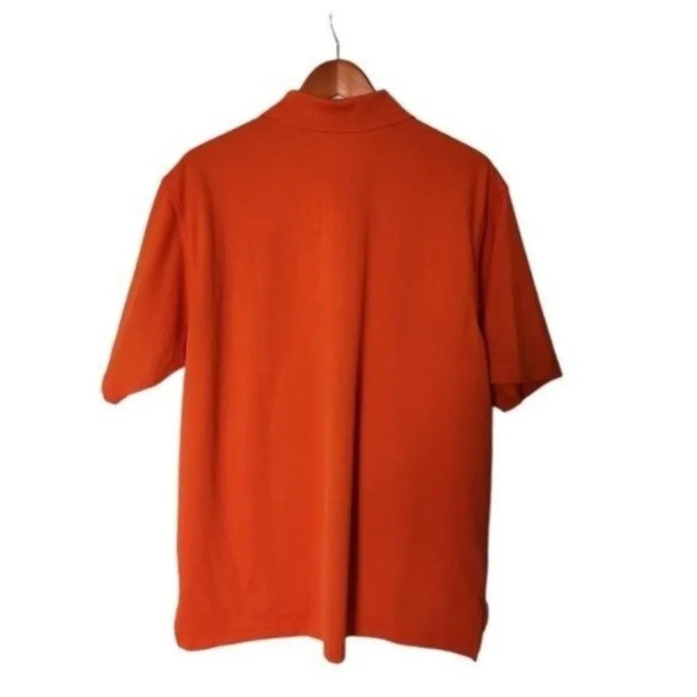 Adidas GOLF ClimaLite Orange Polo Shirt‎ Performance L Large